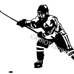 Youth Hockey Player SVG, PNG, JPG files for vinyl decal cricut, silhouette