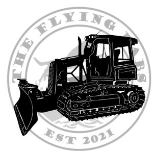 Bulldozer D3 bouwmachines SVG-, PNG- en JPG-bestanden voor vinylsticker voor veiligheidshelm sticker Cricut, silhouet