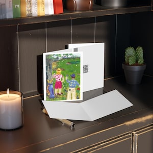 Wenskaarten, golfers, Kahling-kaartencollectie, Barbara Carris Kahl, bedankkaarten, briefpapierset