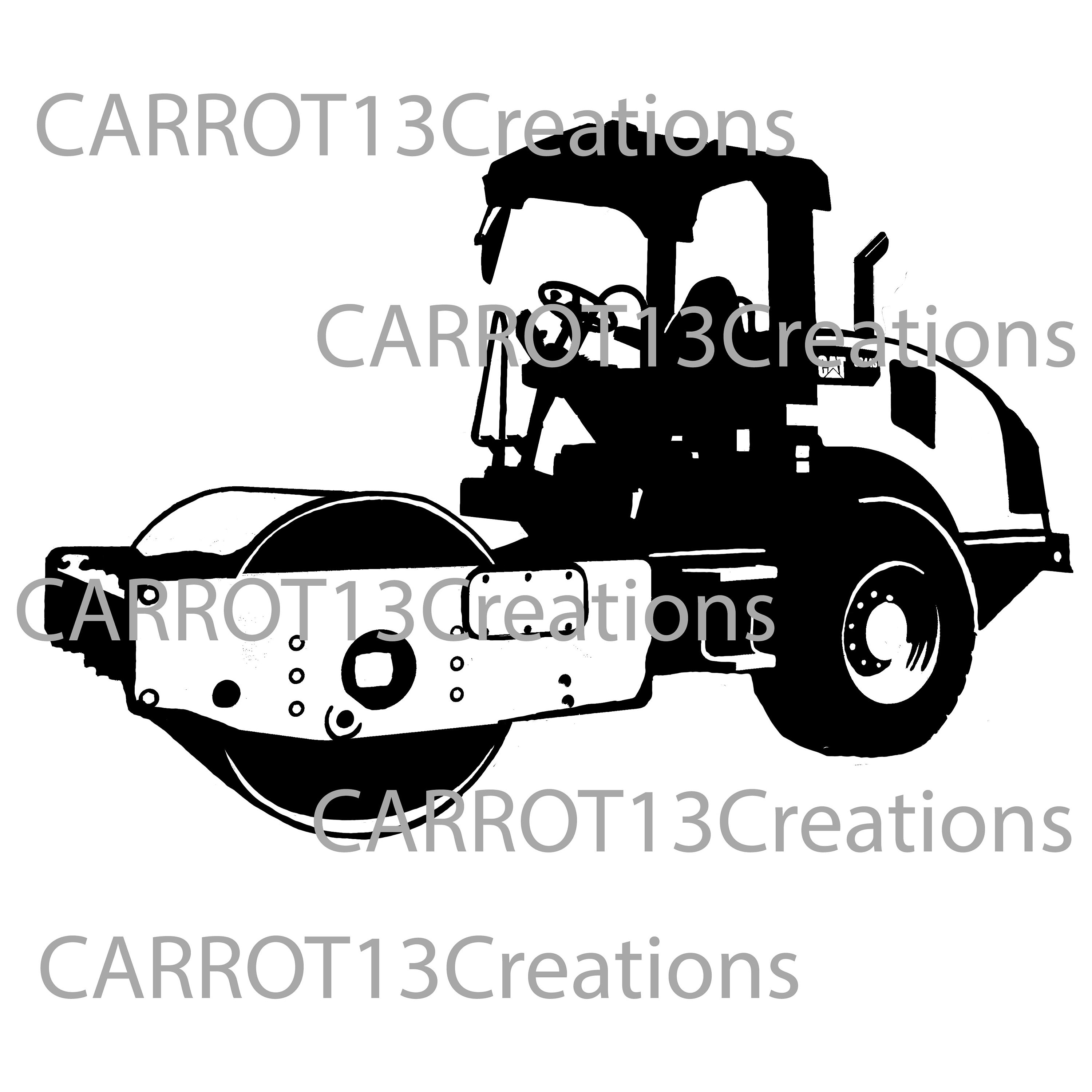 Roller Compactor Construction Equipment SVG, PNG, JPG (digital Files ...