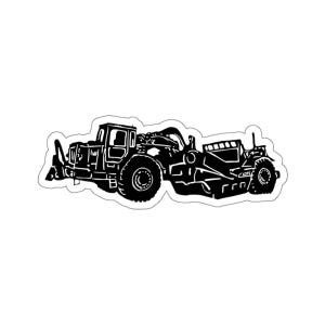 Adesivo per attrezzatura da costruzione Motor Scraper-637E, adesivo per escavatore, etichetta per macchinari pesanti, adesivo in vinile per veicoli