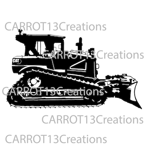 Bulldozer bouwmachines SVG-, PNG- en JPG-bestanden voor vinyl sticker solide bestand voor veiligheidshelm sticker cricut, silhouet