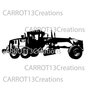 Niveleuse Matériel de construction Fichiers SVG, PNG & JPG pour vinyle autocollant solide pour casque de sécurité autocollant cricut, silhouette