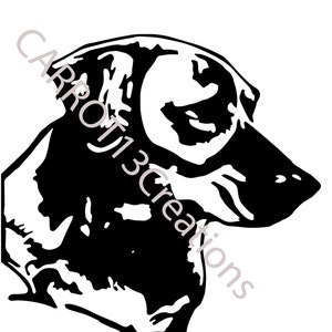 Profilo Cane SVG, PNG, JPG di Labrador per Vinile o altro progetto