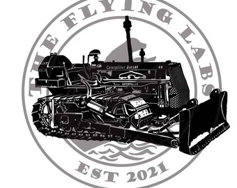 Vintage D2 Dozer SVG, PNG, JPG Files, Construction Decal