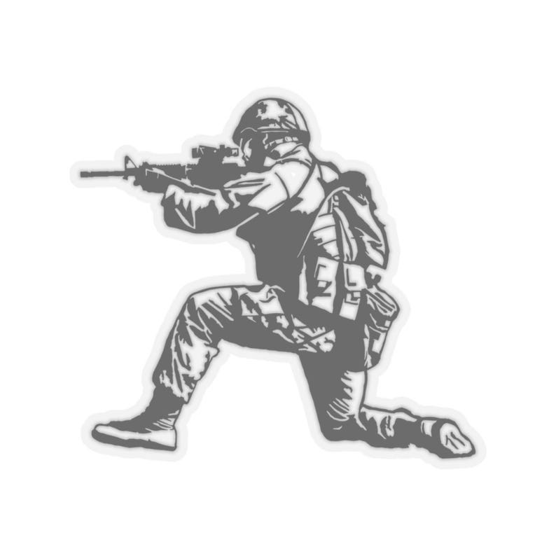 Sticker Soldier Vector Infantry Soldier Vinyl Sticker, Military Decal - Etsy
