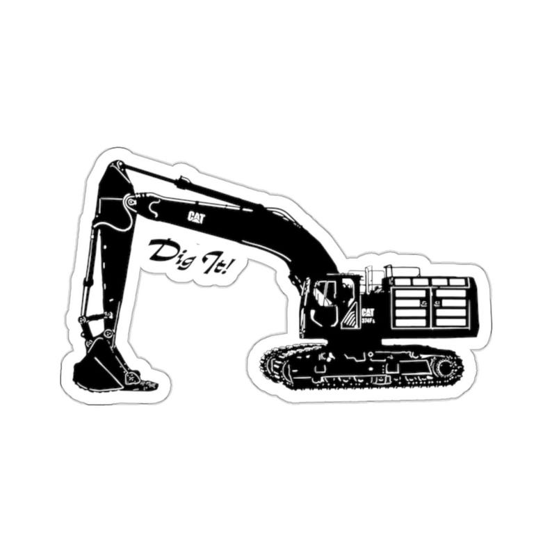 Adhesivo de vinilo para excavadora CAT 374, calcomanía para equipo de construcción imagen 1