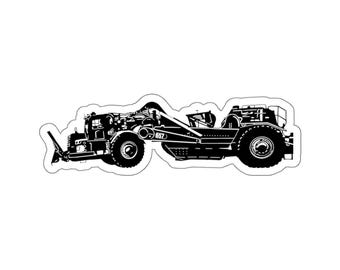 Motor Scraper Construction Equipment-657 Sticker, Excavator Decal, Heavy Machinery Label, Vehicle Vinyl Sticker