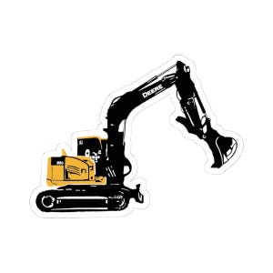 Baumaschinen Kiss-Cut Aufkleber, Deere Bagger, Ausrüstung Aufkleber, Aufkleber Bagger, schwere Maschinen