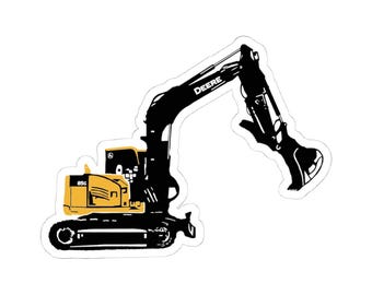 Construction Equipment Kiss-Cut Stickers, Deere Excavator, Equipment Stickers, Construction Stickers, Excavator Decals, Heavy Machinery