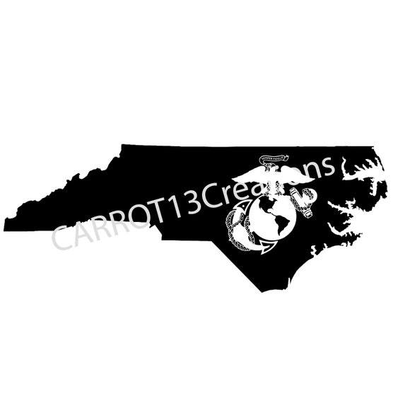 North Carolina Eagle Globe And Anchor Usmc Ega Va Svgpngjpg Etsy