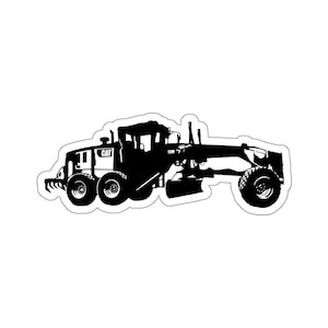 Motor Grader Baumaschinen CAT 12 M - Kiss-Cut Sticker, Baustellen Sticker, LKW Sticker, LKW Sticker
