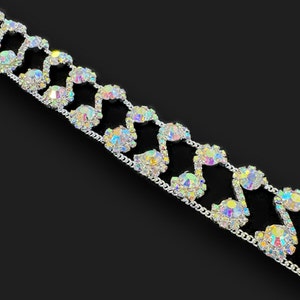 Rhinestone Crystal AB Chain Trimming (Sold by the Yard)