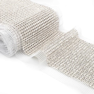 Rhinestone Banding 24 Row, Wedding Accessories Real Crystals. Elegant Holiday .Wedding Decoration.