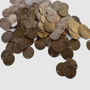 15mm Round METAL SEQUIN PAILLETTES in Bronze - Loose Sequins for Embroidery, Applique, Arts, Crafts, and Embellishment -  55grams/Pack