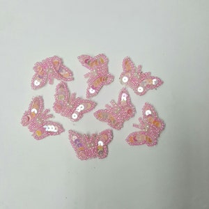 Mini Beaded & Sequin Butterfly (12 Pieces)