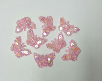 Mini farfalla con perline e paillettes (12 pezzi)