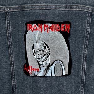Iron Maiden Iron-On Patch, 7.5”x6” (19cm x 15cm) – Embroidered Appliqué for Jackets, Backpacks, and DIY Projects