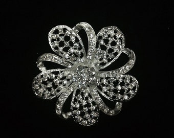 Rhinestone Brooch / Bridal Brooch / Crystal Brooch Component