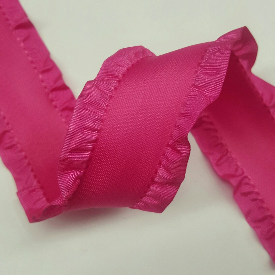 7/8 Double Ruffle Ribbon 6 Yard Reel 100 Polyester Etsy