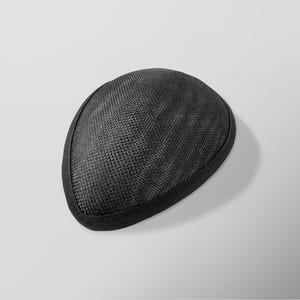 Large Buckram Teardrop Fascinator Base – 7.5” x 5.5” | Black, Ivory or White Millinery Hat Foundation for DIY Headpieces & Bridal Hats