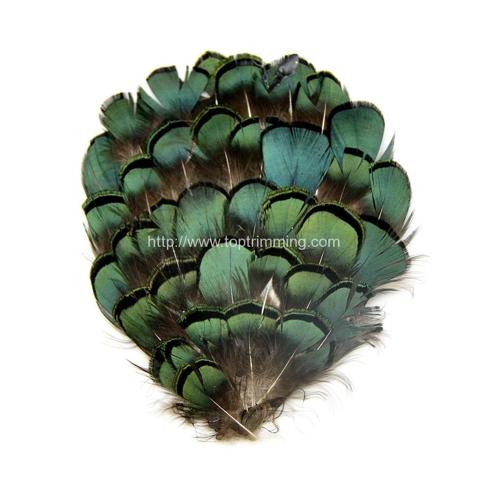 Vintage Black With Peacock Eye Feather Pad Millinery Decoration