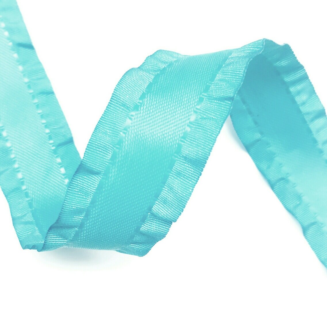 Silver Ruffle Ribon 7/8