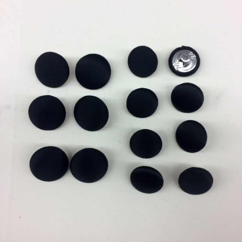 Black Or White tuxedo button set.Polyester Satin Cover Metal Etsy