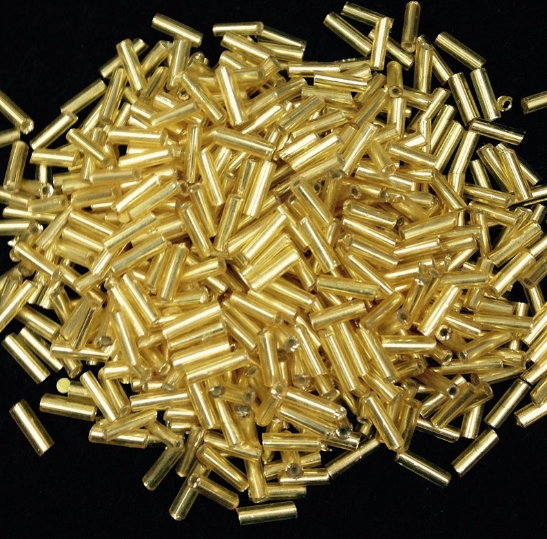 Silverlined Crystal Bugle Beads Tube 11/0 6mm Long Selling Etsy