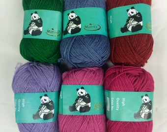 Acrylic yarn 5 skeins Children kid yarn Bright color yarn Batik crochet thread Ecofriendly yarn