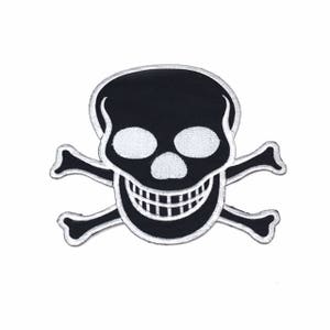 Happy Skull Patch Applique Sew or Iron