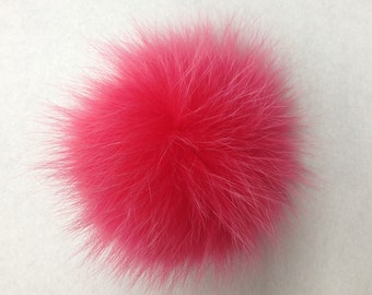 HAND ® Echt-Kaninchenfell-Pompon-Haarband – Grau, 2,5 Zoll Pompons, Paar