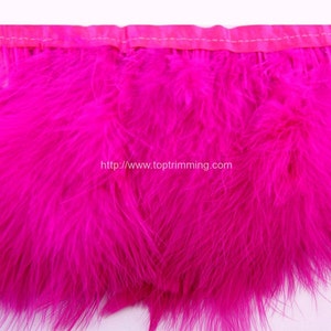 Marabou Turkey Fluff Feather Fringe Trim 6&quot;-7”long