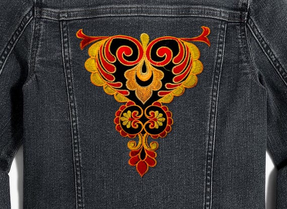 Toppa Ricamata Farfalla Rossa - Termoadesiva E Da Cucire, 7,4x4,8 Cm, Per Vestiti E Jeans - 2