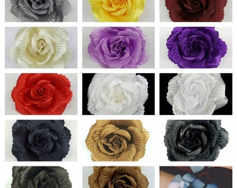 Bridal Satin Flower 3.5 inch Wide Selling Per 2 Piece, Available in 14 Colors