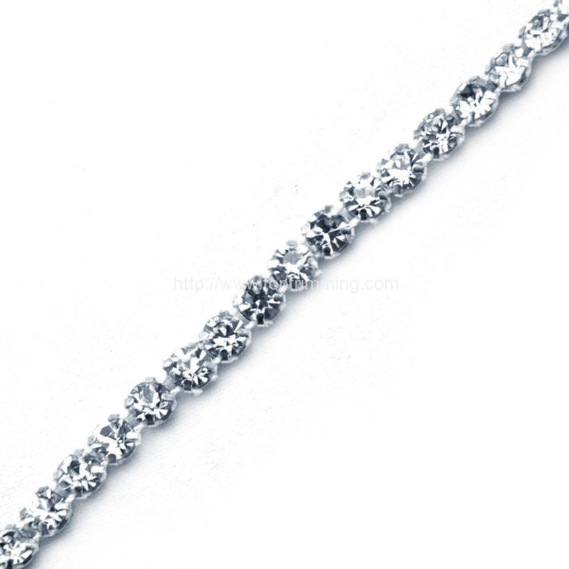 Ab Rhinestone Trim 1 Line Rhinestone Banding Trim / AB Iridescent Crystal (sold by the ...