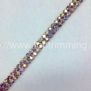 Rhinestone banding (2 line) Gold setting