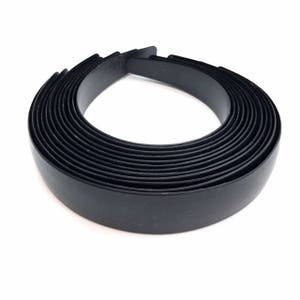 1&quot; Black Plastic Headbands (Sold by the Dozen)