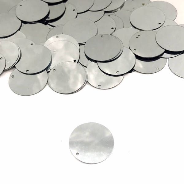 25mm Round SEQUIN PAILLETTES Loose sequins for embroidery, applique, arts, crafts, and embellishment.  40gram/Pack