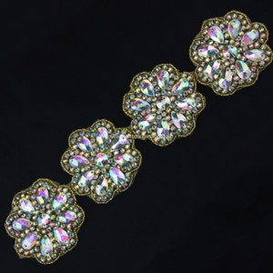 Rhinestone Trimming, Bridal Sash, Headband, Headpiece Sold by the Yard