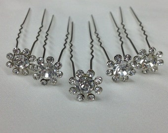 12 piece Rhinestone Hair Pins, Rhinestone Bobby Pins, Bridal Hair Pins, Wedding Hair Pins