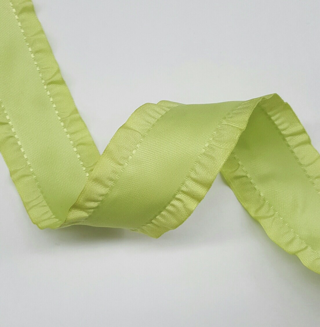 Brown Ribbon Ruffle 7/8