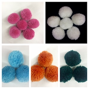 20pcs of big yarn pom poms, 35 mm pom decoration decor, cotton handmade, Pom ball high quality handmade craft kits