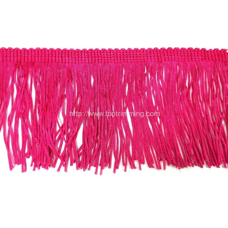 Ajuste rojo 12/" CHAINETTE flecos por la yarda Rojo