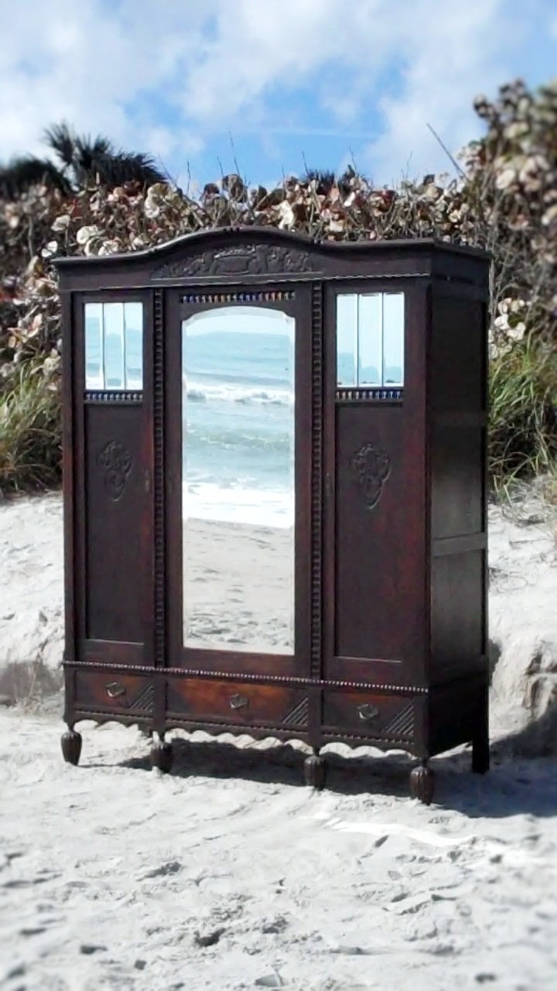 Sale Sale 1876 French Armoire W Key 143 Years Old Etsy
