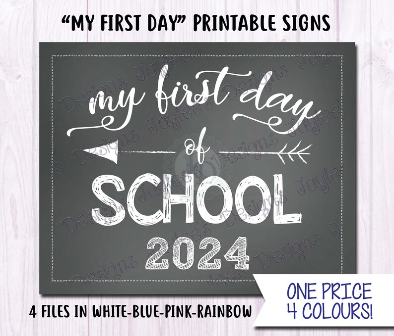 First Day of SCHOOL 2024 4 Colour - Il 794xN.5687497080 B41y
