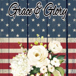 Flag - Grace & Glory American Flag with Flowers/Decorative item for your walkway/yard..Free Shipping!