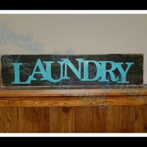 Laundry Raised Wood Lettering/ handcrafted painted wood sign/ custom gift/ Wedding gift/ Anniversary