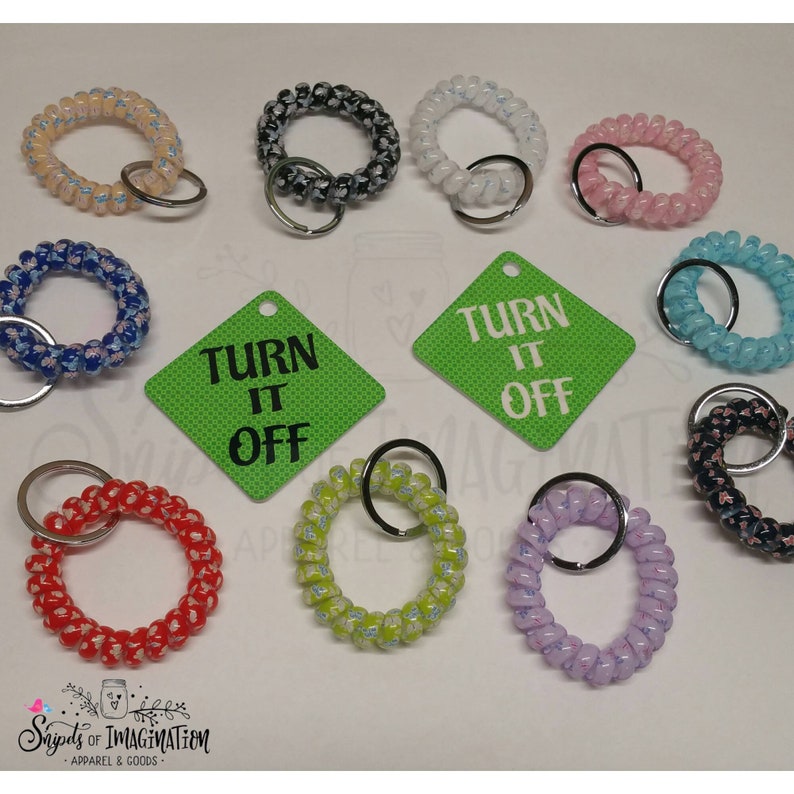 Reminder KeychainBobble Poles /& Barrels Logo on back ***Includes Free Domestic Shipping*** Keychain TURN IT OFF!