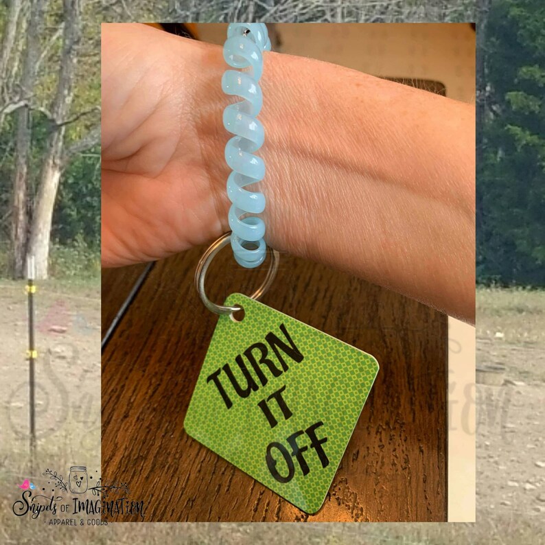 Keychain TURN IT OFF Reminder Keychain/bobble Poles & Etsy